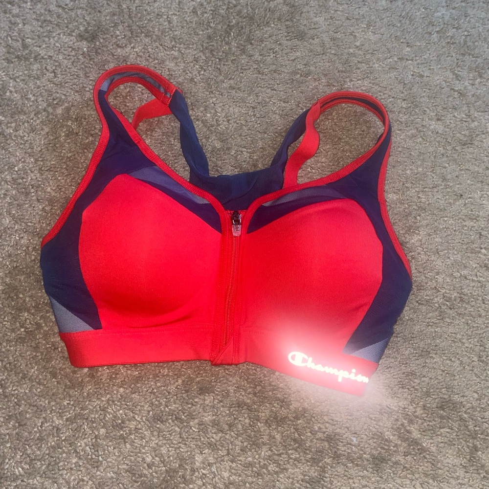 Champion Women's Red and Blue Sports Bra